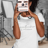 スクリプモダントのロゴ名フォトグラファーのワークウェア Tシャツ