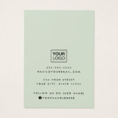 スクリプモダントのロゴsage green earring display card (裏面)
