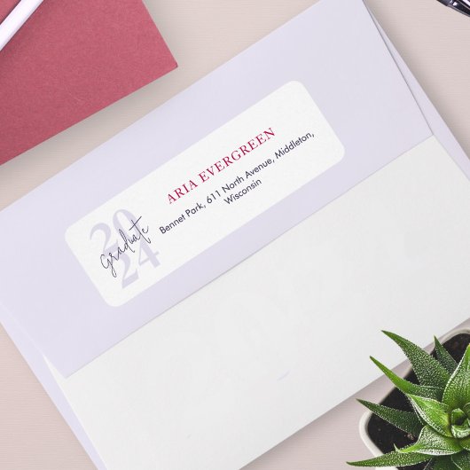 スクリプモダントの卒業差出人住所 ラベル