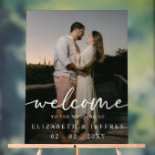 スクリプモダントの白い写真結婚の歓迎 アクリルサイン (ニュートラル)