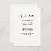 スクリプモダントの白黒 | ゲスト情報 エンクロージャーカード (正面/裏面)