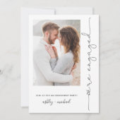 スクリプモダントの種類の婚約した写真 招待状 (正面)