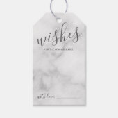 スクリプモダントの結婚アドバイスとウィッシュ大理石 ギフトタグ (正面)