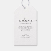 スクリプモダントの結婚ウェルカムギフトラベル ギフトタグ (正面)