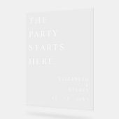 スクリプモダントの結婚ウェルカムサイン アクリルサイン (傾斜)