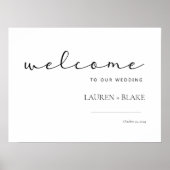 スクリプモダントの結婚ウェルカムサイン ポスター (正面)