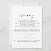 スクリプモダントの結婚ウェルカムレターと旅程 (裏面)