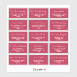 スクリプモダントの結婚ゲストアドレス シール