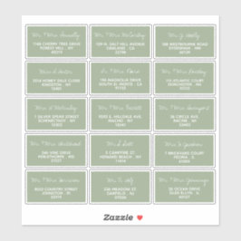 スクリプモダントの結婚ゲストアドレス シール