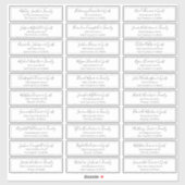 スクリプモダントの結婚ゲスト名アドレス シール (シート)