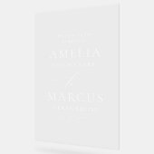 スクリプモダントの結婚歓迎 アクリルサイン (傾斜)