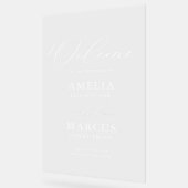 スクリプモダントの結婚歓迎 アクリルサイン (傾斜)