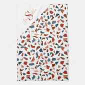 スクリプモダントの茶色のパターン キッチンタオル (縦)