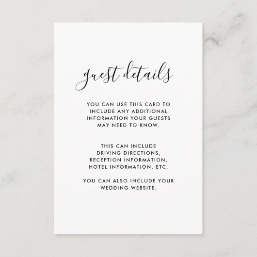 スクリプモダントの詳細の白黒 エンクロージャーカード (正面)