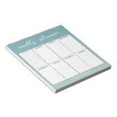 スクリプモダントの週間プランナー |名前の追加 ノートパッド (アングル)