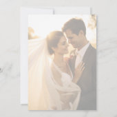 スクリプモダントの重ね合わせ結婚写真 サンキューカード (裏面)