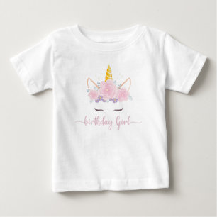 スクリプモダントの非アイコン誕生日ガール ベビーTシャツ