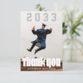 スクリプモダントはっきりしたミニマルGRADサンキューカード 招待状 (スタンド正面)