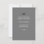 スクリプモダントはっきりしたミニマルGRADサンキューカード 招待状 (裏面)