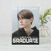 スクリプモダントはっきりした白黒ガイ写真グラード 招待状 (スタンド正面)