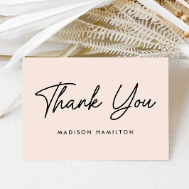 スクリプモダントはっきりした赤面ベビーシャワー サンキューカード