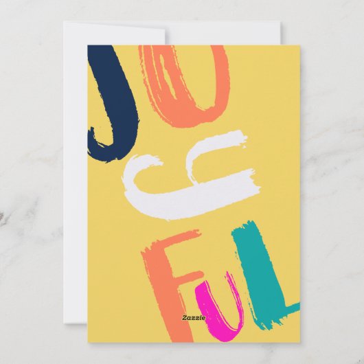 スクリプモダントはっきりした2枚の写真アーチJoyful Christmas シーズンカード (裏面)