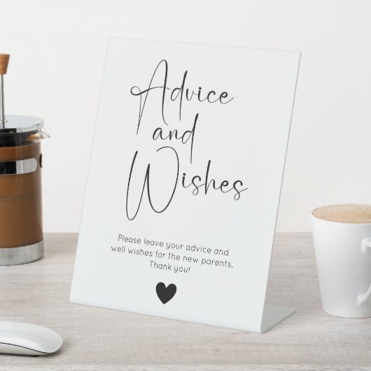 スクリプモダントアドバイスとウィッシュ赤ちゃんシャワー 台座サイン (インサイチュ)