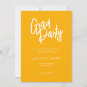 スクリプモダントアーチ写真イエロー卒業パーティー 招待状 (裏面)