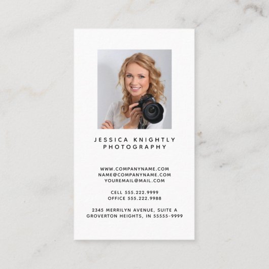 スクリプモダントイニシャルモノグラム写真家 名刺 (裏面)