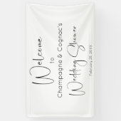 スクリプモダントウェディングシャワーへようこそ 横断幕 (縦)