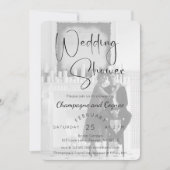 スクリプモダントウェディングシャワー写真 招待状 (正面)