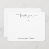 スクリプモダントウェディングシャワー サンキューカード (正面/裏面)