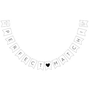 スクリプモダントウェディングシャワー バンティングフラッグ