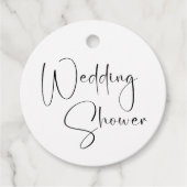 スクリプモダントウェディングシャワー フェイバータグ (正面)