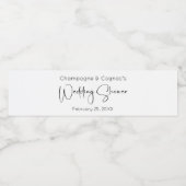 スクリプモダントウェディングシャワー ペットボトルラベル (シングルラベル)