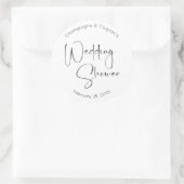 スクリプモダントウェディングシャワー ラウンドシール (バッグ)