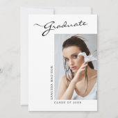 スクリプモダントエレガントのシンプル写真 |卒業 案内状 (正面)