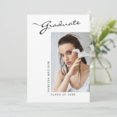 スクリプモダントエレガントのシンプル写真 |卒業 案内状 (スタンド正面)