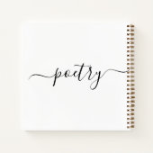 スクリプモダントエレガントの緑のカスタム詩 ノートブック (裏面)