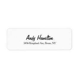 スクリプモダントエレガントクリエイティブプレーン白黒 ラベル