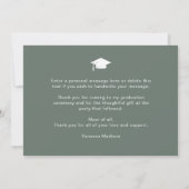 スクリプモダントエレガントグラディエント緑3フォトグラード サンキューカード (裏面)