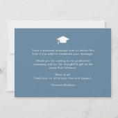 スクリプモダントエレガントグラディエント青3 Photo Grad サンキューカード (裏面)