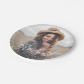 スクリプモダントエレガントタイポグラフィ大学院写真 ペーパープレート (アングル)