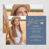 スクリプモダントエレガントダスティブルー | 2フォトグラード 案内状 (正面/裏面)