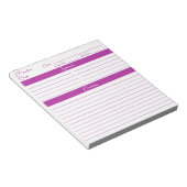 スクリプモダントエレガントダークピンクレシピ ノートパッド (アングル)