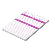 スクリプモダントエレガントダークピンクレシピ ノートパッド (回転)