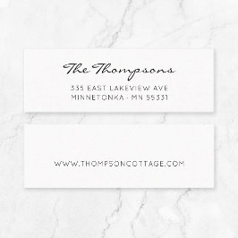 スクリプモダントエレガントファミリ名09. スキニー名刺