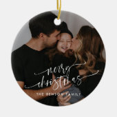 スクリプモダントエレガントフォトファミリー セラミックオーナメント (正面)