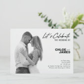 スクリプモダントエレガントフォト結婚式招待状 招待状 (スタンド正面)