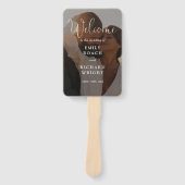 スクリプモダントエレガントフォト結婚式 プログラム ハンドファン (正面)